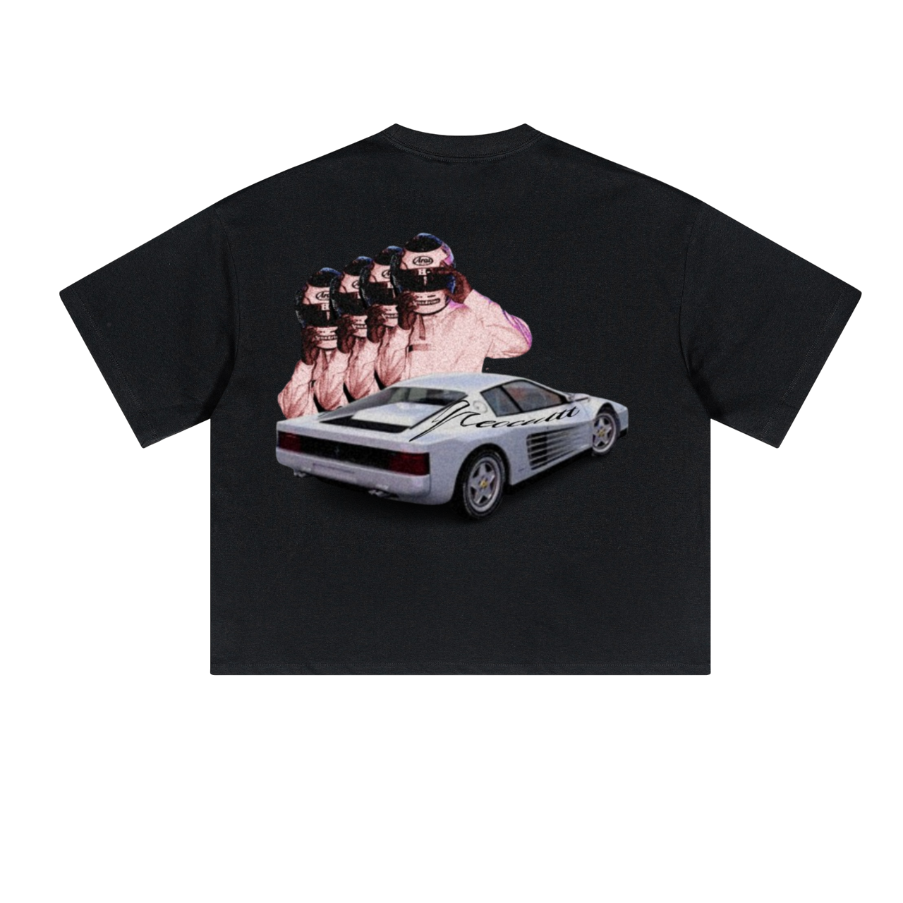 White Ferrari Cropped Tee